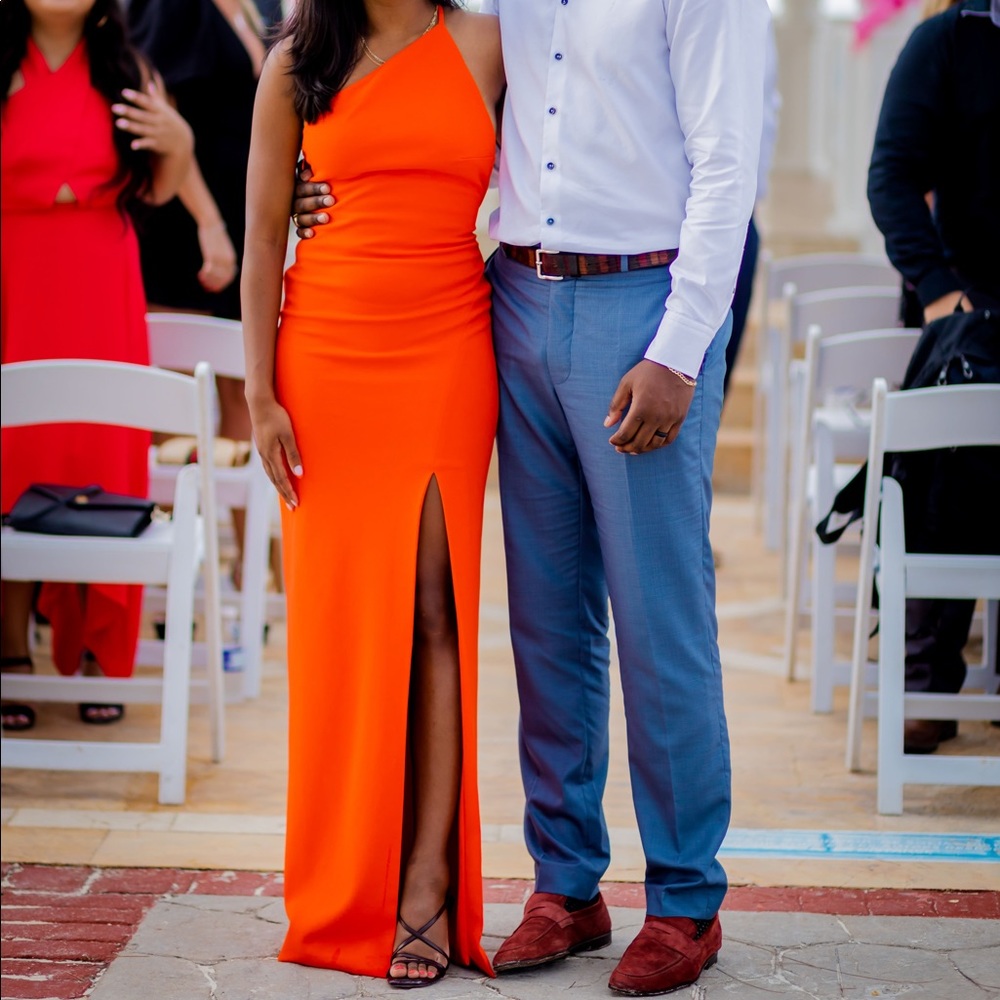 Solace London - Petch One-shoulder Asymmetric Gown